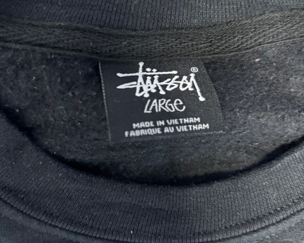 Stussy Black/Teal Paneled Logo Sweatshirt