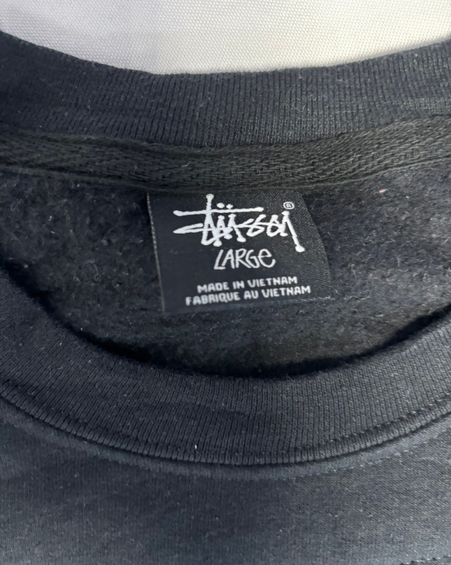 Stussy Black/Teal Paneled Logo Sweatshirt