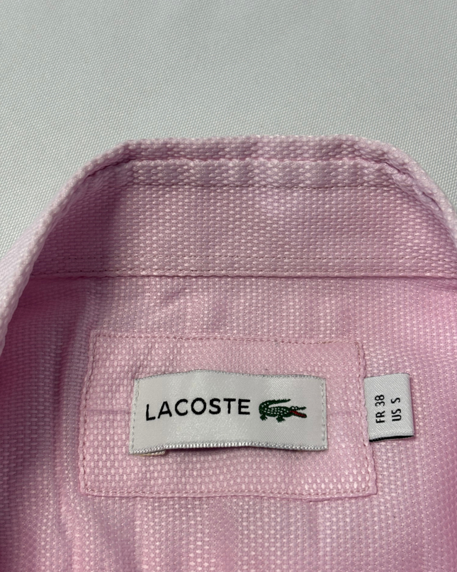 Lacoste Pink Long Sleeve Button-Down Shirt