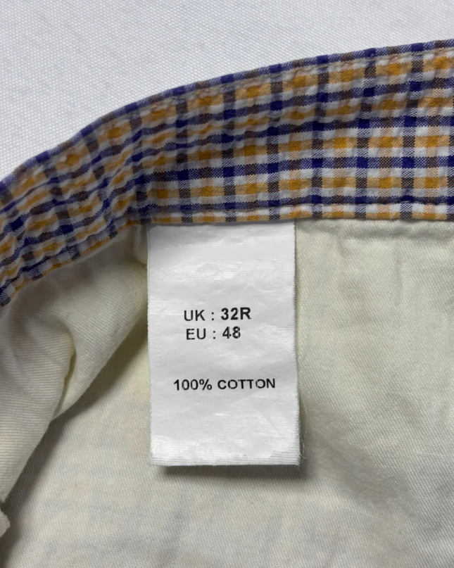 Gagliardi Multicolor Check Cotton Tailored Shorts