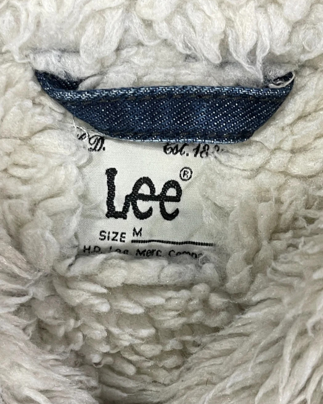 Lee Blue Denim Sherpa Collar Jacket