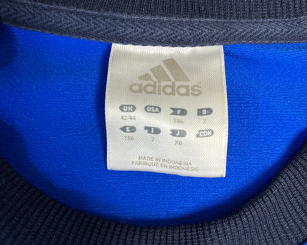 Adidas Blue Vintage Style Logo Crewneck Sweatshirt