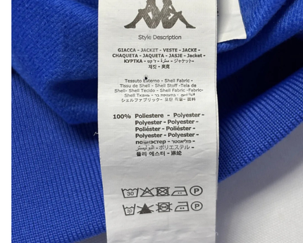 Kappa Blue Vintage-Style Logo Tape Track Jacket