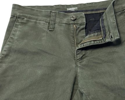 Carhartt WIP Olive Green Slim Fit Chino Pants