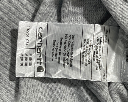 Carhartt Grey Relaxed Fit Long Sleeve V-Neck T-Shirt