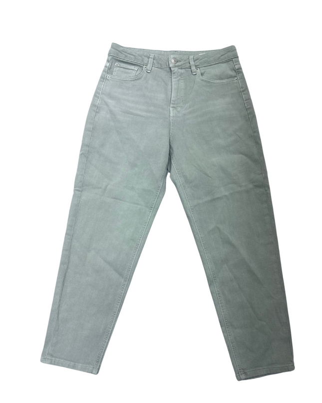 M&S Mint Green Mom Jeans - L | Waist: 30