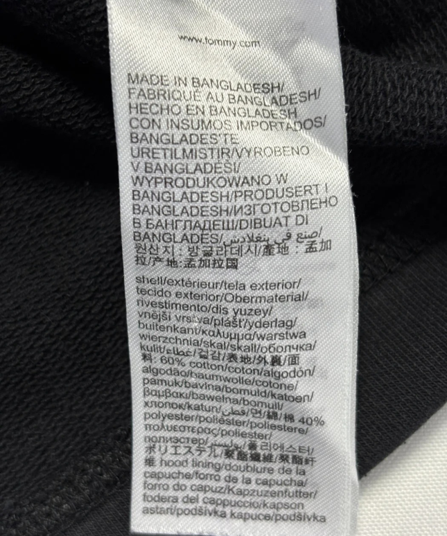 Tommy Jeans Black Cropped Logo Hoodie