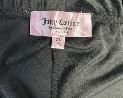 Juicy Couture Black Velour Sleepwear Lounge Shorts
