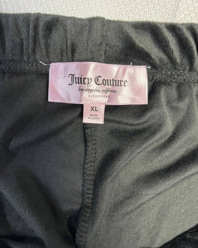 Juicy Couture Black Velour Sleepwear Lounge Shorts