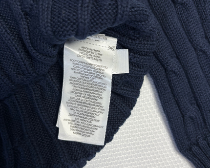 Polo Ralph Lauren Navy Cable-Knit Crewneck Sweater