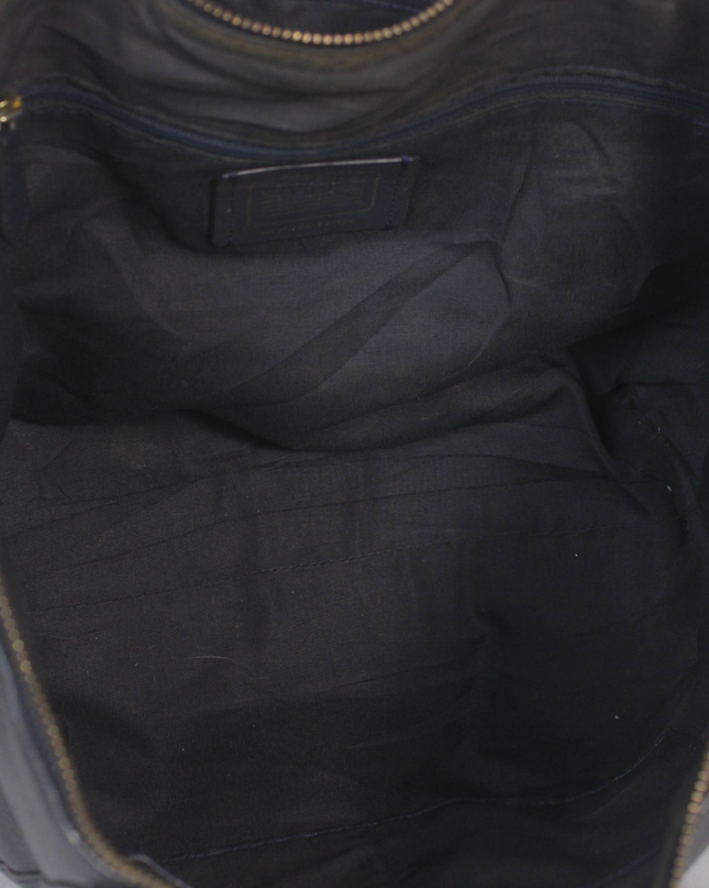 Coach Black Pebbled Leather Tote Bag