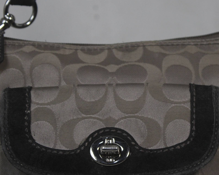 Coach Khaki/Brown Signature Canvas Crossbody Bag