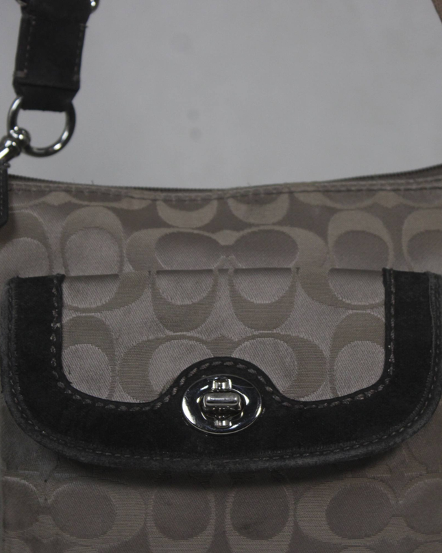 Coach Khaki/Brown Signature Canvas Crossbody Bag
