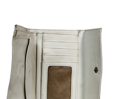 Coach Brown/White Signature Canvas Mini Bag Wallet