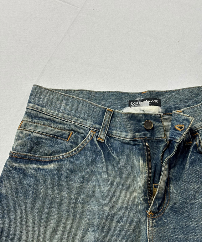 Dolce & Gabbana Blue Straight-Leg Denim Jeans