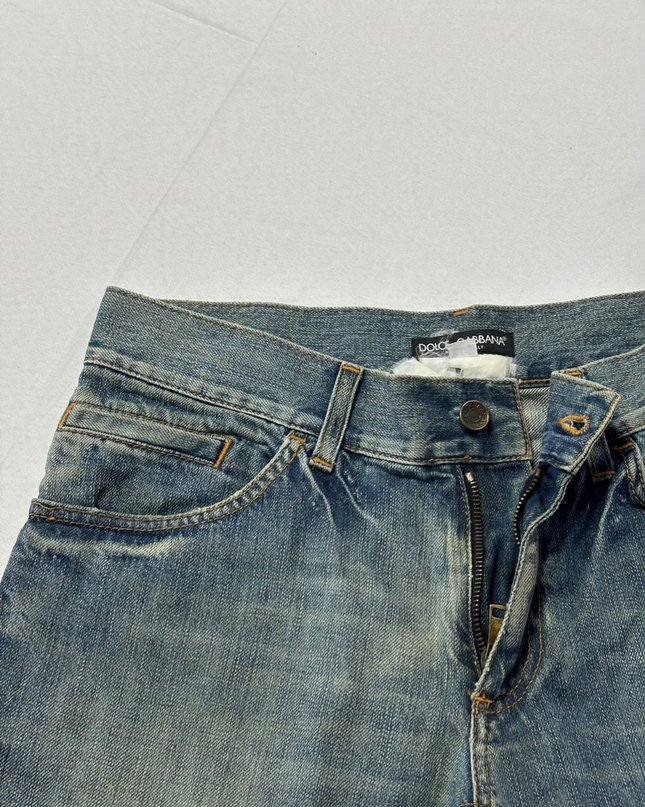 Dolce & Gabbana Blue Straight-Leg Denim Jeans