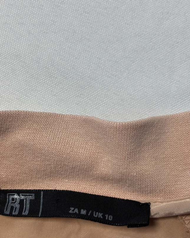 RT Beige Satin Lightweight Bomber Jacket