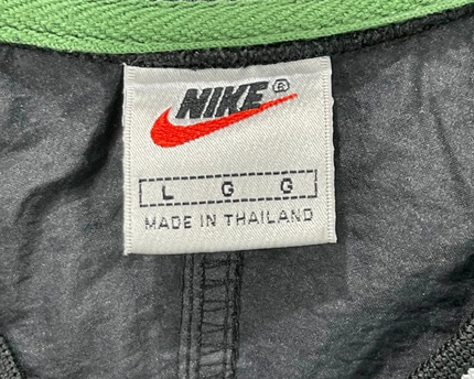 Nike Black Vintage V-Neck Windbreaker Pullover Jacket