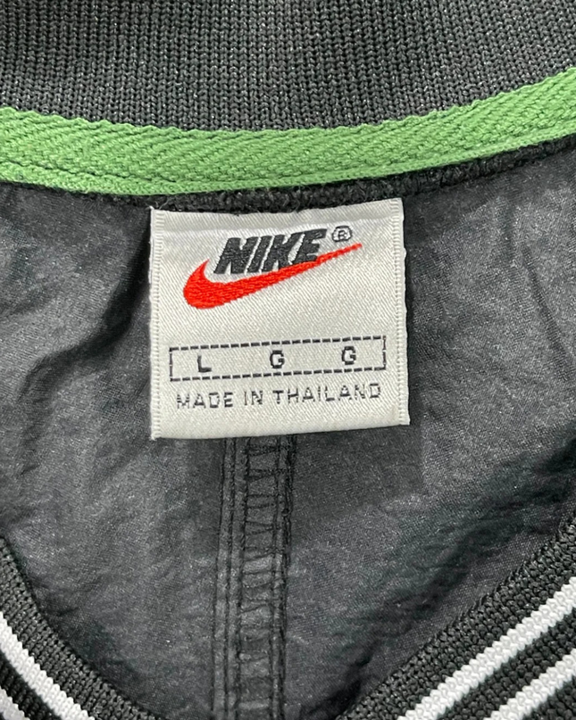 Nike Black Vintage V-Neck Windbreaker Pullover Jacket