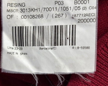 Burberry London Red V-Neck Wool Knit Sweater