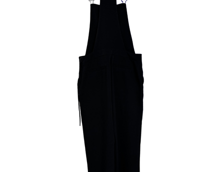 River Island Black Wide-Leg Dungaree Jumpsuit