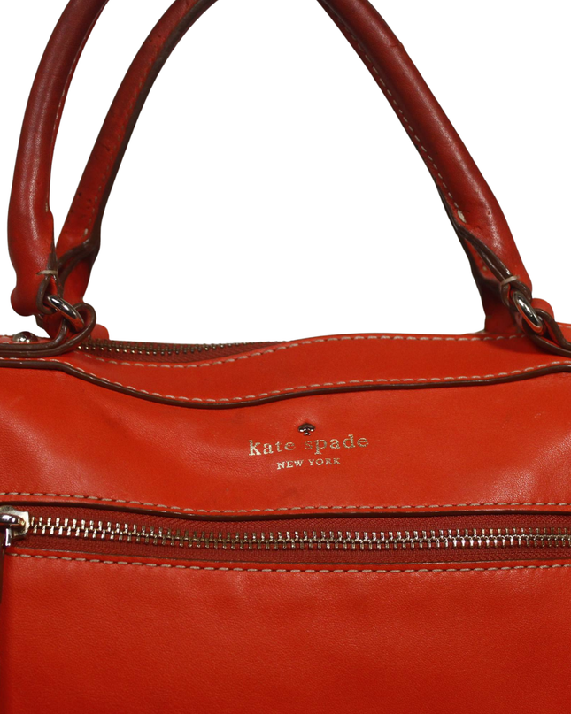 Kate Spade Orange Leather Satchel Bag