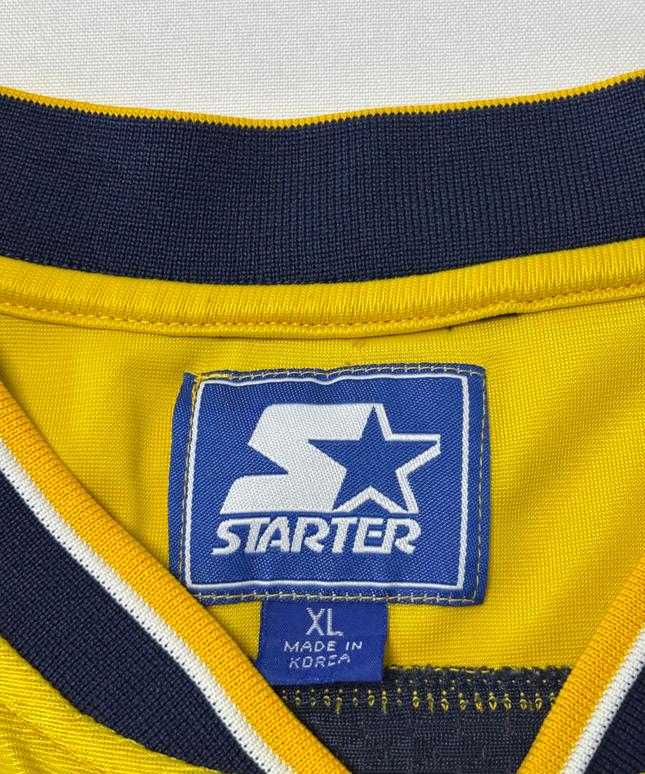 Starter Navy Blue Michigan Wolverines Sleeveless Mesh Jersey