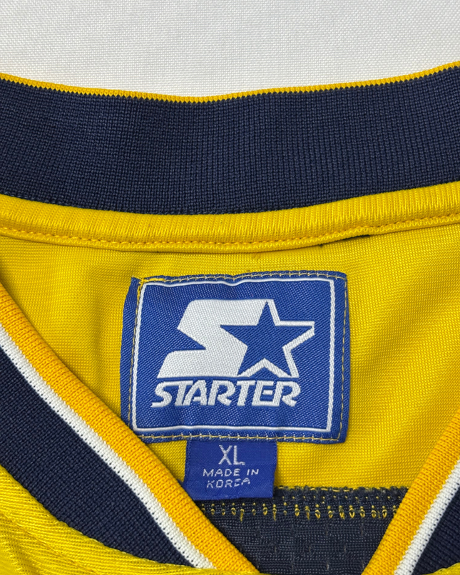 Starter Navy Blue Michigan Wolverines Sleeveless Mesh Jersey