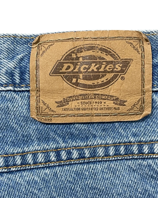 Dickies Blue Distressed Americana Heart Patch Denim Shorts