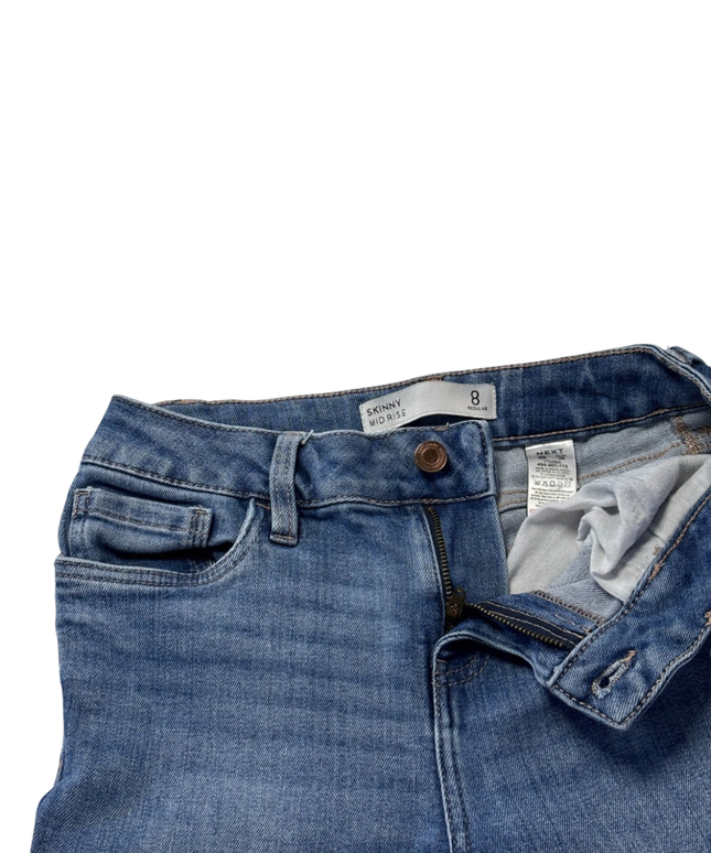 Next Blue Skinny Mid Rise Jeans