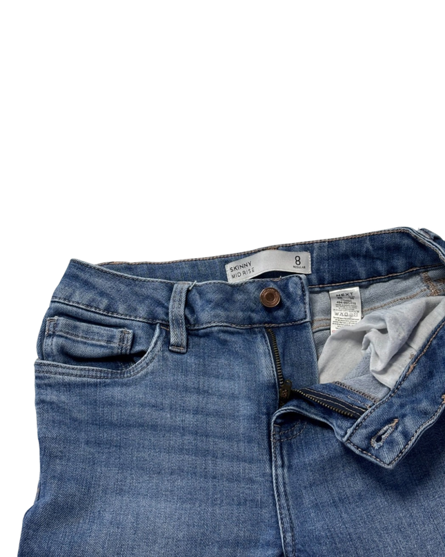 Next Blue Skinny Mid Rise Jeans