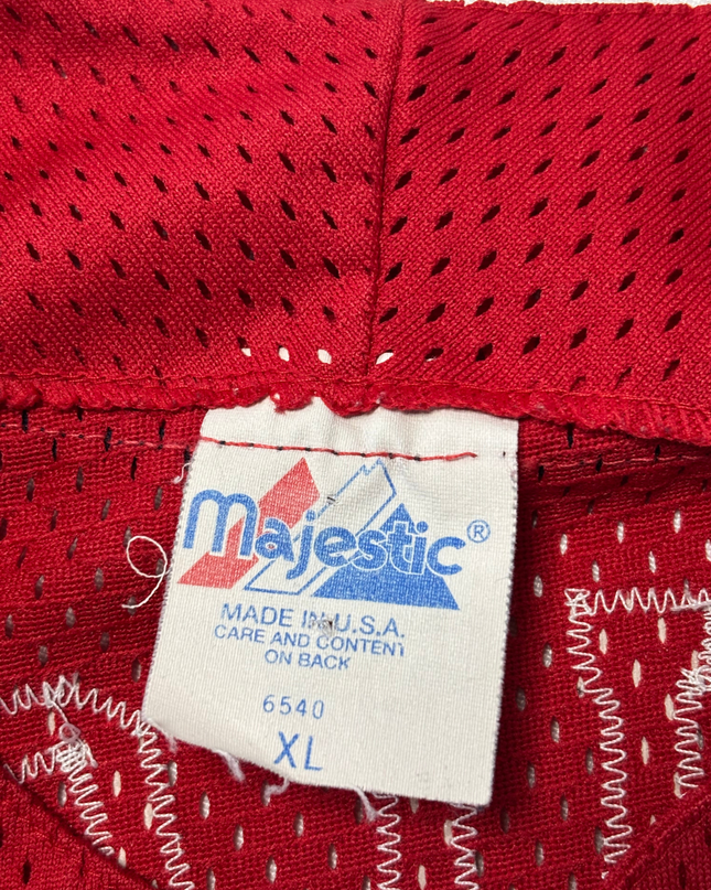Majestic Red Tainos Graphic Mesh Baseball Jersey