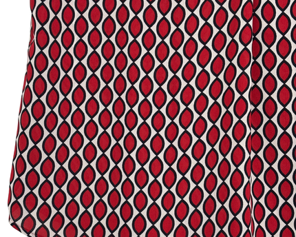 Calliope Red/Black/White Pattern Geometric Sleeveless Blouse