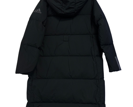 adidas Black Longline Puffer Down Hooded Jacket