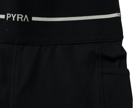 PYRA Black Compression Biker Shorts