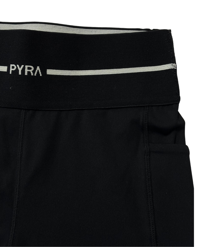 PYRA Black Compression Biker Shorts