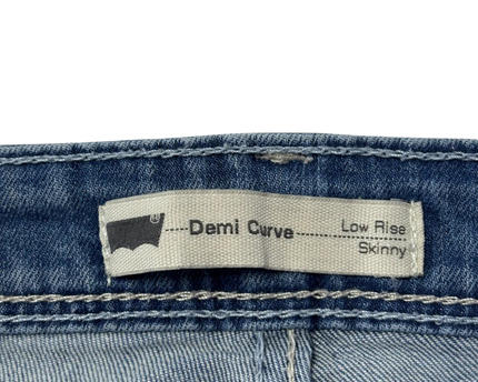 Levi's Blue Demi Curve Low Rise Skinny Jeans