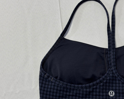 Lululemon Black and Blue Houndstooth Sports Bra