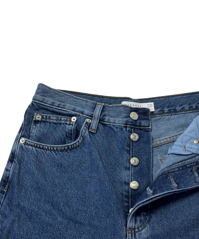 Topshop Blue Kort Straight Leg Jeans W/Tags