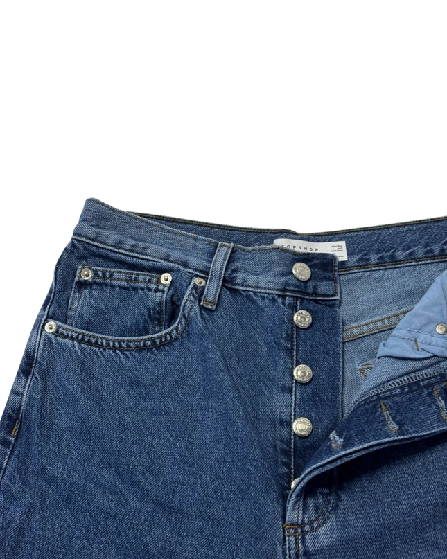 Topshop Blue Kort Straight Leg Jeans W/Tags