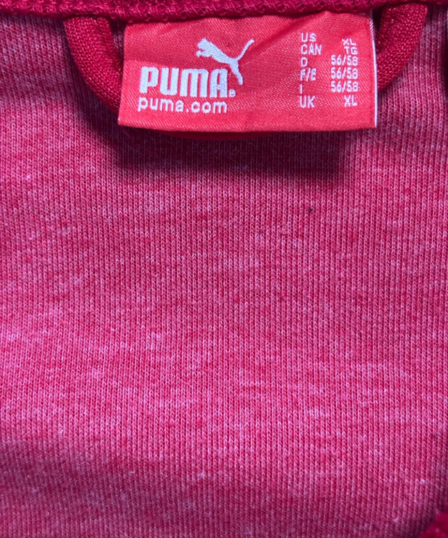 Puma Red Sporty Logo Zip-Up Track Jacket