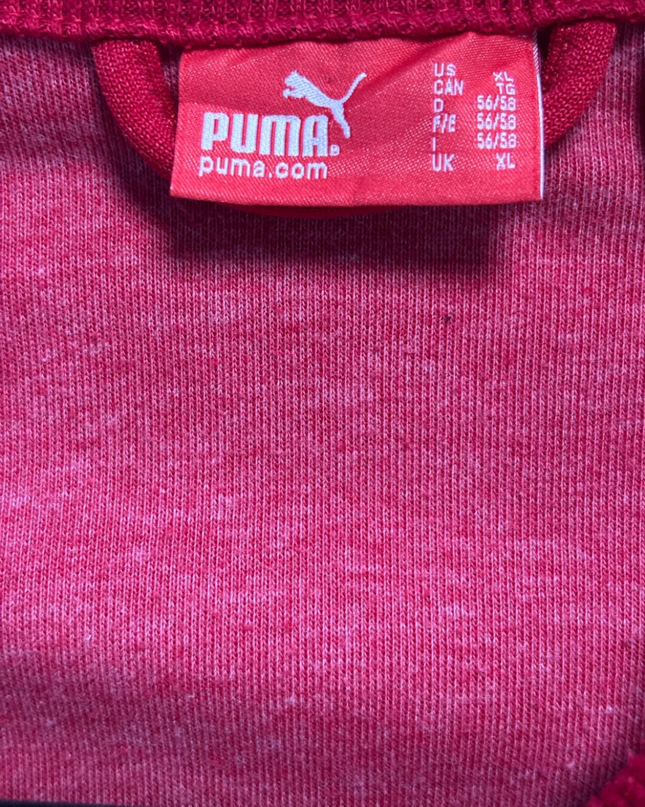 Puma Red Sporty Logo Zip-Up Track Jacket