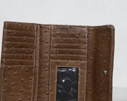 Guess Beige and Brown Monogram Trifold Wallet