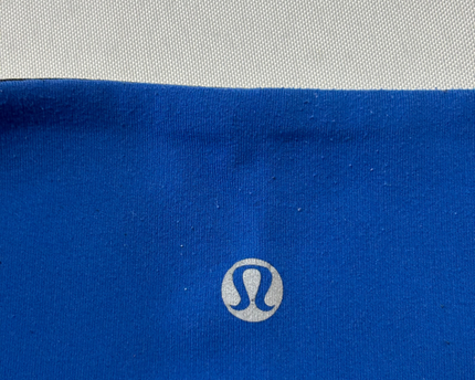 Lululemon Black Low Rise Leggings with Blue Accents