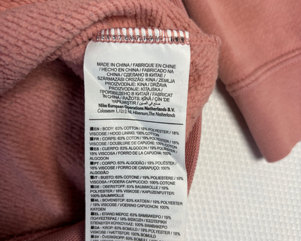 Nike Pink Full-Zip Fleece Hoodie