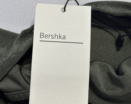 Bershka Olive Green Button-Front Tie-Hem Crop Top