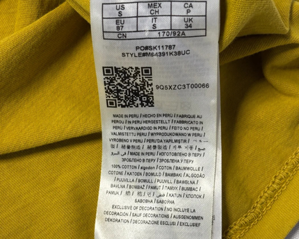 GUESS Yellow Distorted Rose Graphic T-Shirt