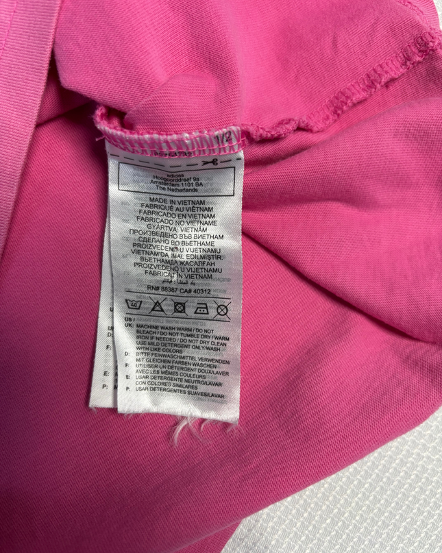 Adidas Pink 3-Stripe Short Sleeve Essential T-Shirt