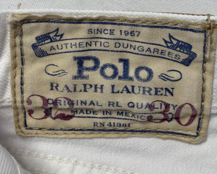 Polo Ralph Lauren White Hampton Straight Leg Jeans