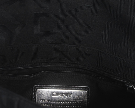 DKNY Black Monogram Jacquard Shoulder Bag